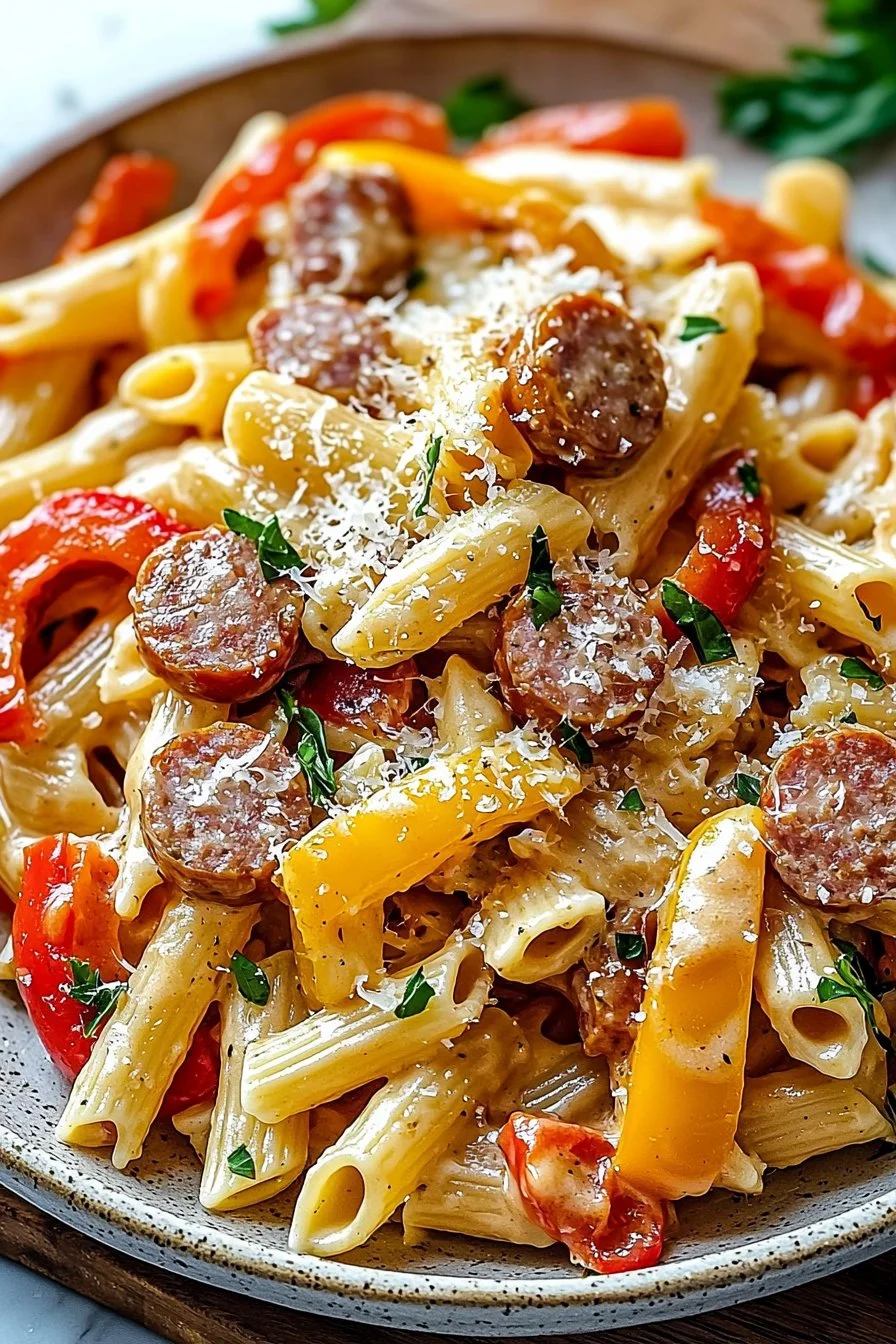 Creamy Sausage and Peppers Pasta