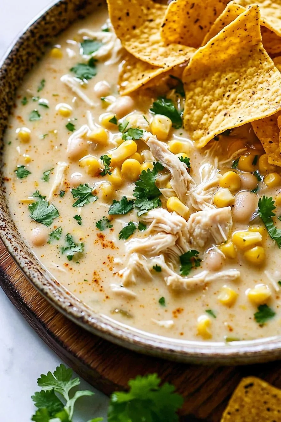 Creamy White Chicken Enchilada Soup