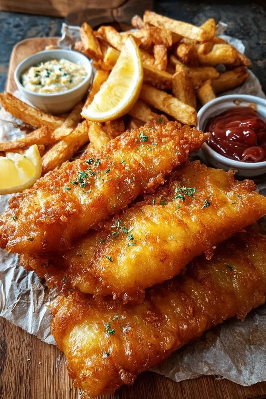 Crispy British Fish and Chips