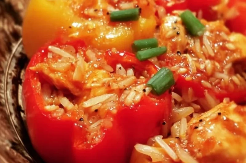 Deliciously easy pineapple chicken peppers served on a plate