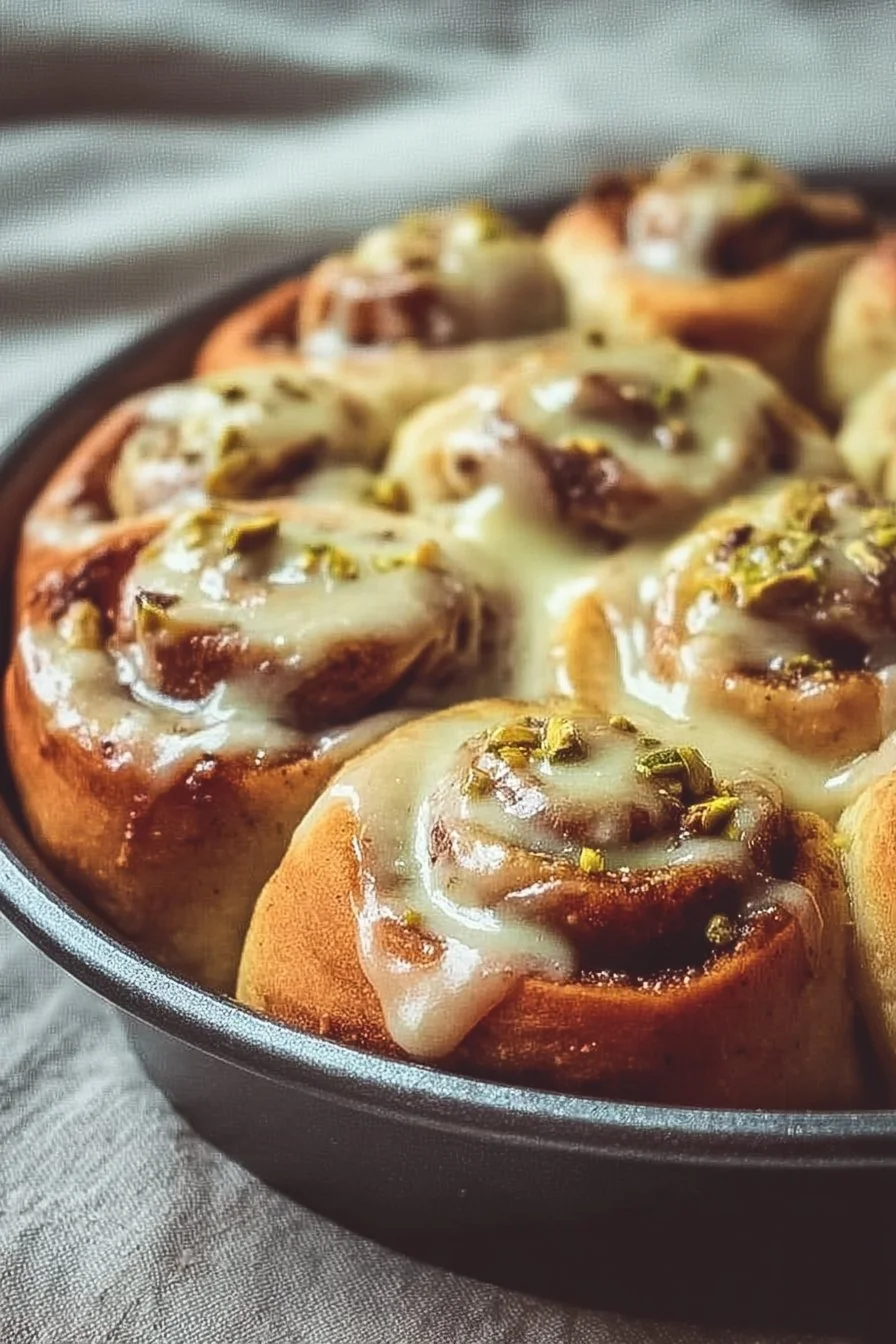 Easy Pistachio Cream Cinnamon Rolls