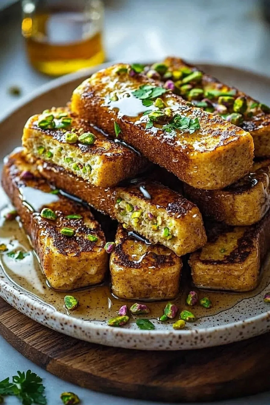 Easy Pistachio French Toast Sticks