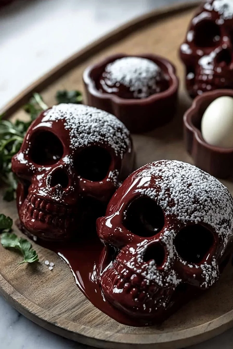 Easy Skull Lava Cake Halloween