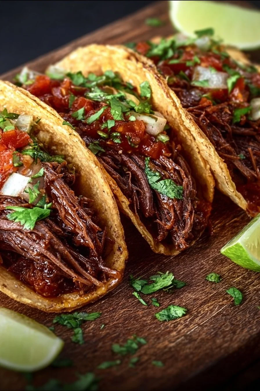 Easy Tender Crockpot Beef Tacos