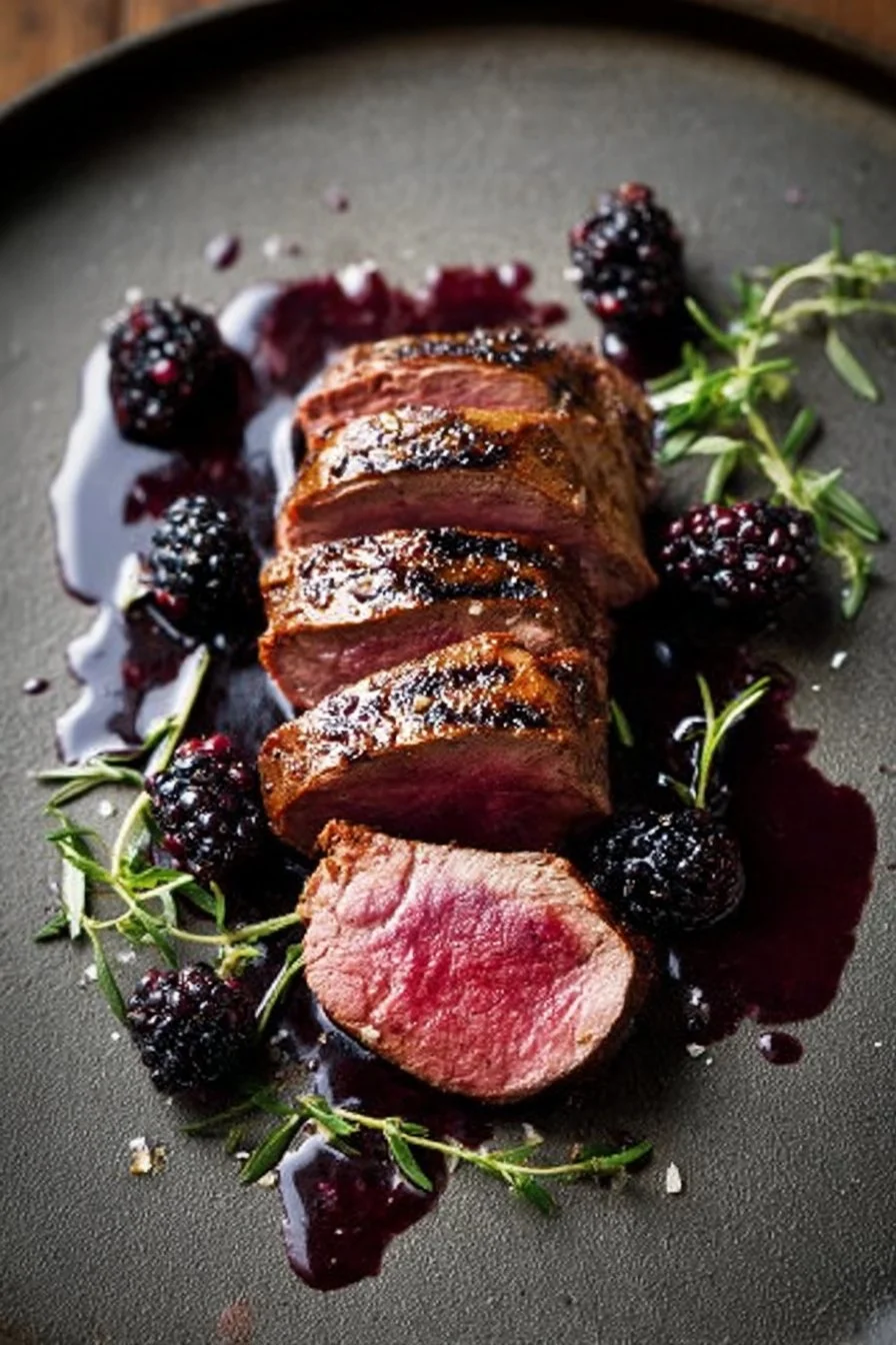 Elegant Venison Tenderloin with Blackberry Reduction