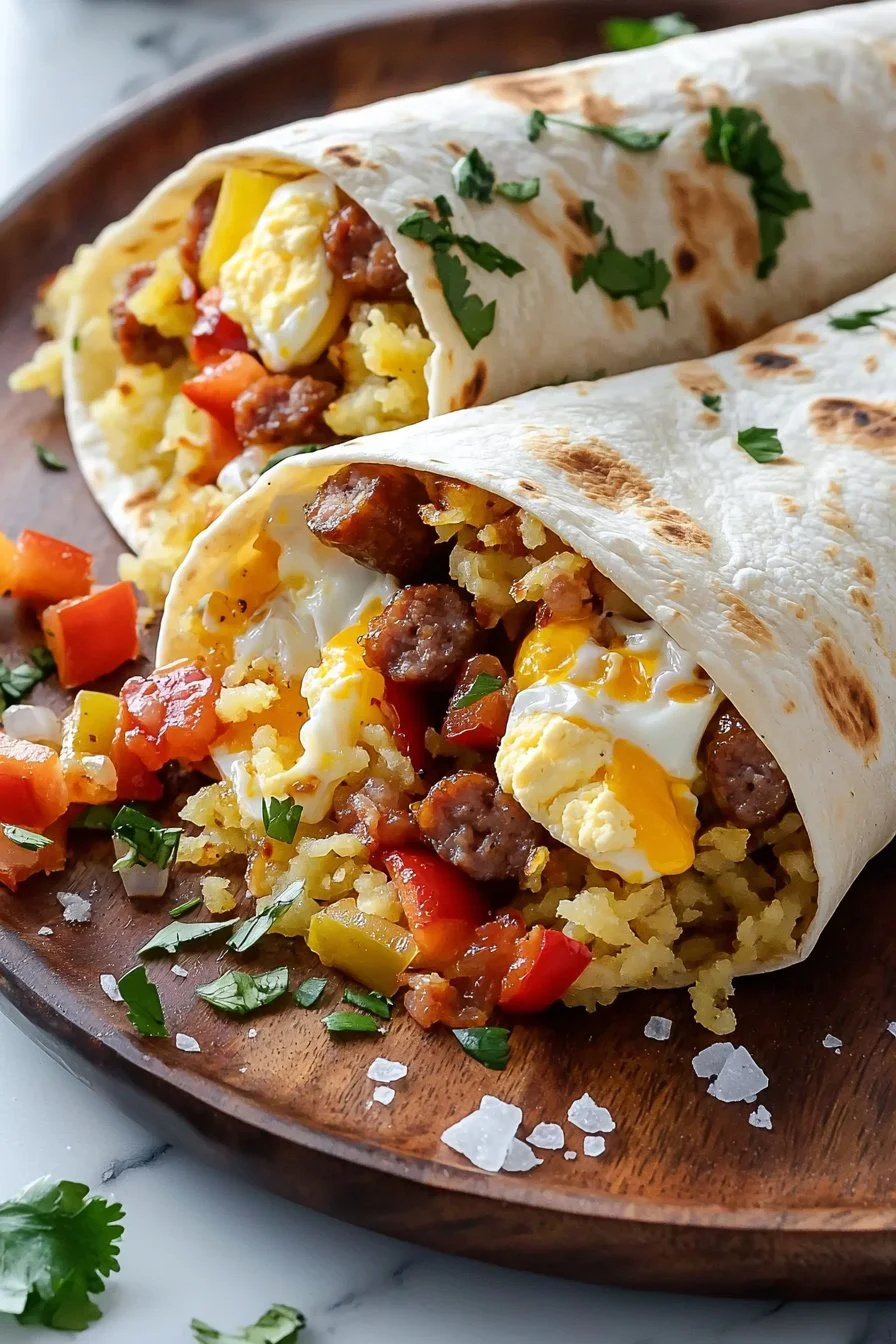 Freezer Breakfast Burritos with Hash Browns