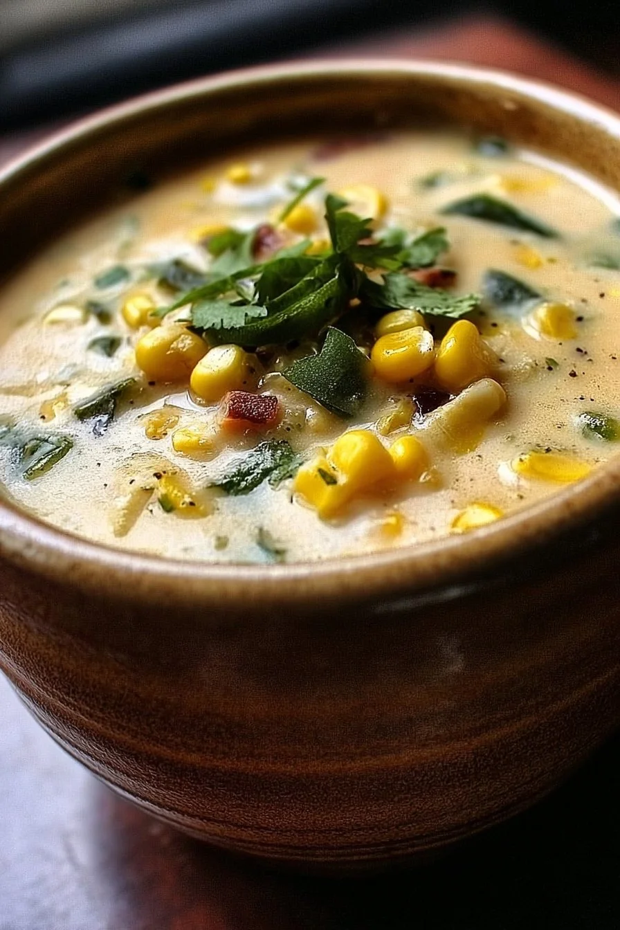 Hearty Roasted Poblano Corn Chowder