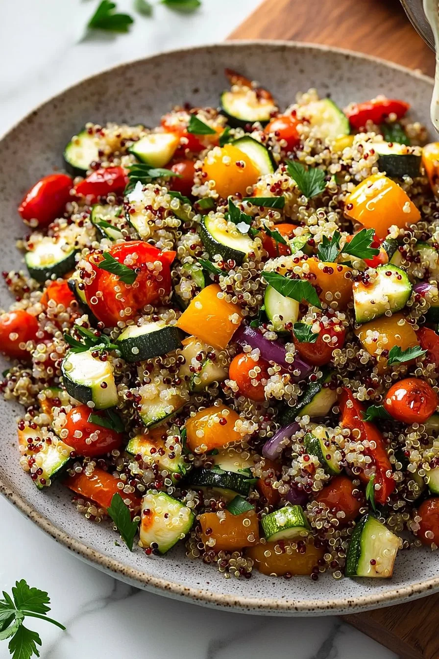 Quick Quinoa Salad with Roasted Vegetables