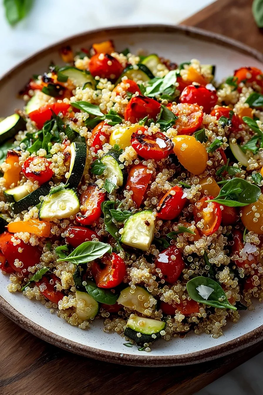 Quick Quinoa Salad with Roasted Vegetables