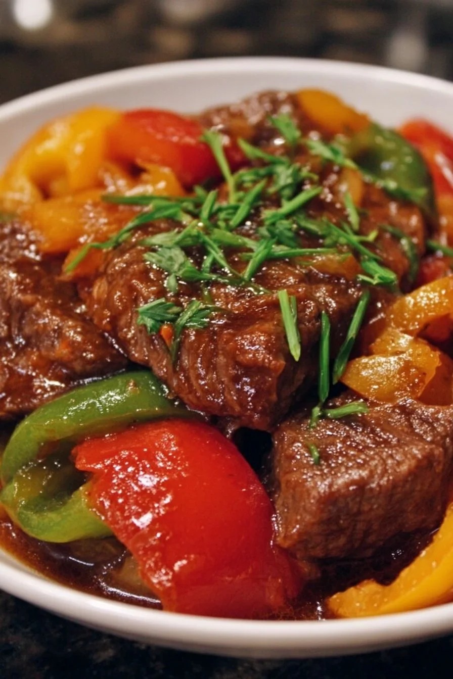 Savory Slow Cooker Pepper Steak