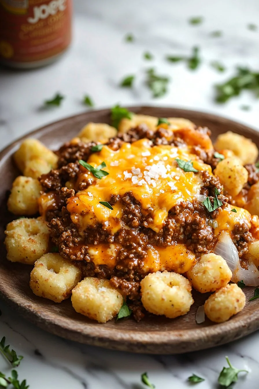 Delicious Sloppy Joe Casserole served in a baking dish