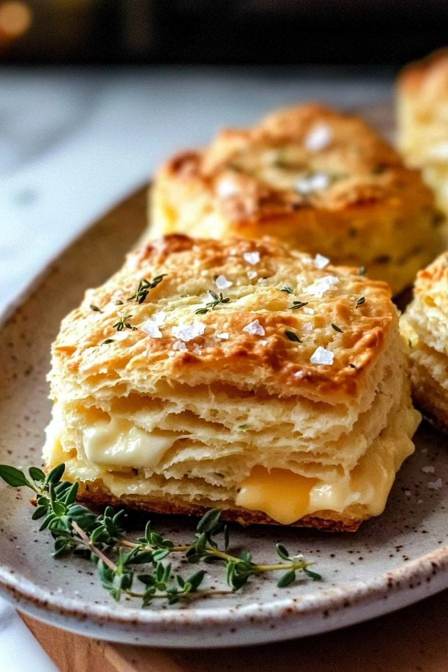 Savory herb cheese biscuits fresh from the oven, golden and fluffy.