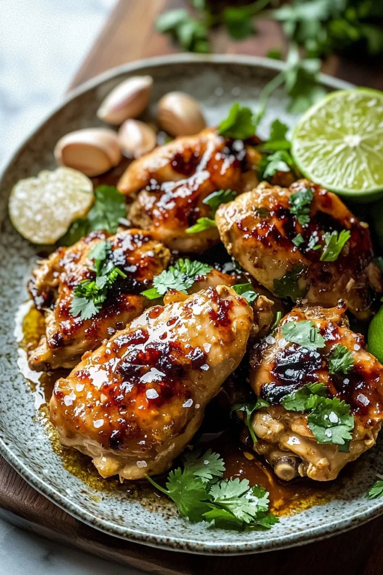 Delicious Thai lemongrass chicken served with fresh herbs and spices