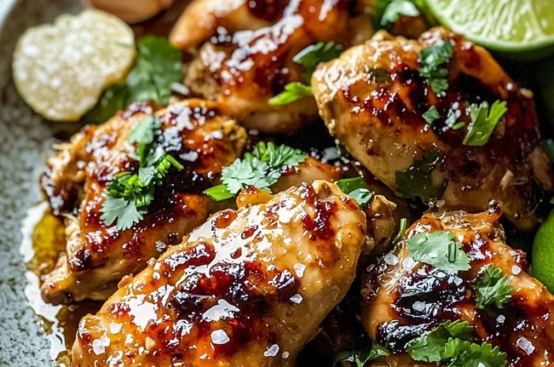 Delicious Thai lemongrass chicken served with fresh herbs and spices