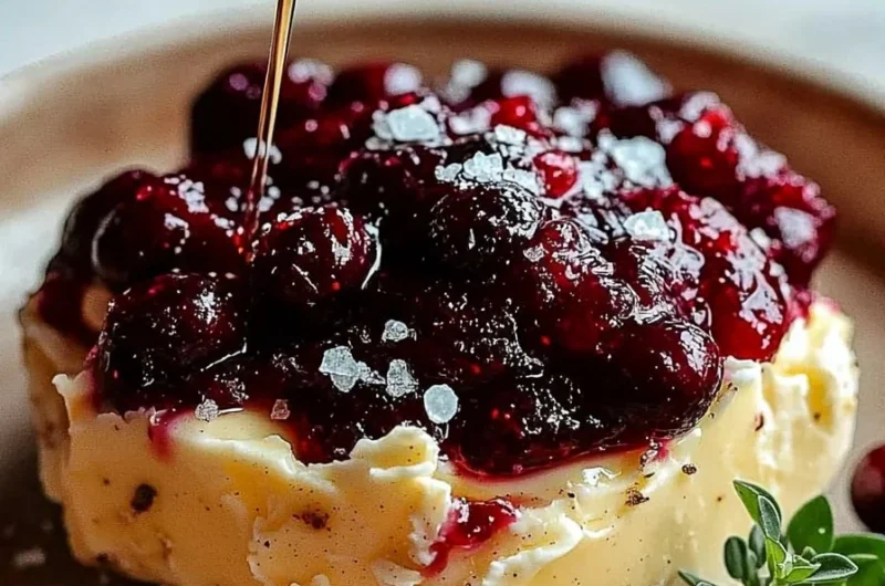 Homemade cranberry honey butter spread perfect for holiday gatherings.