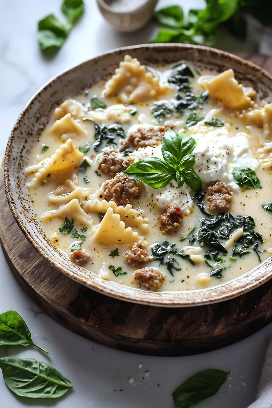 White Lasagna Soup