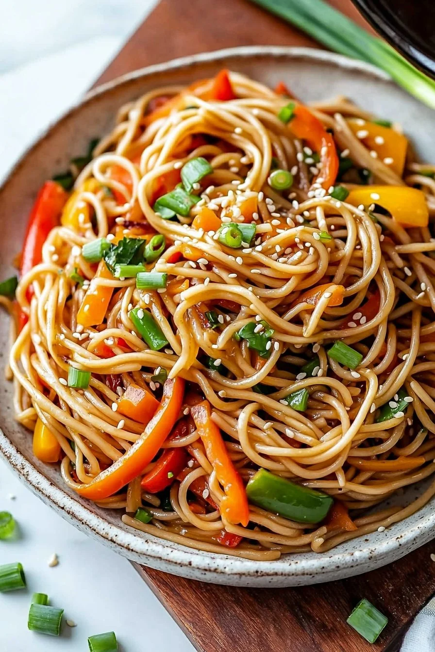 Asian Sesame Noodles with Veggies