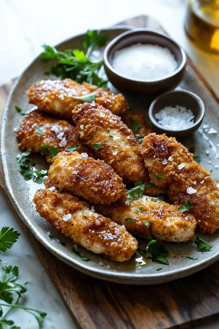 Delicious buttermilk chicken tenders served with dipping sauce