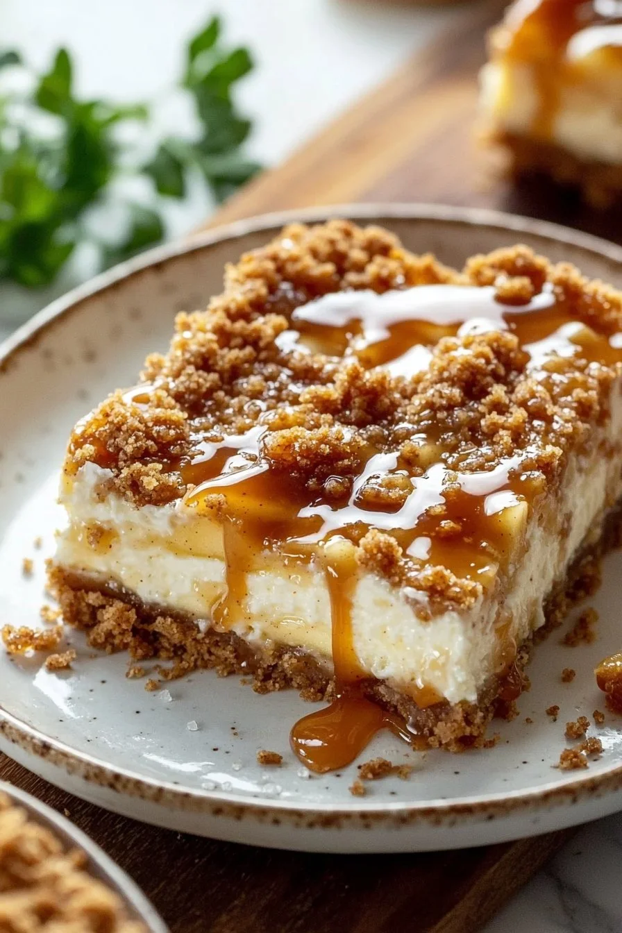 Caramel Apple Cheesecake Bars