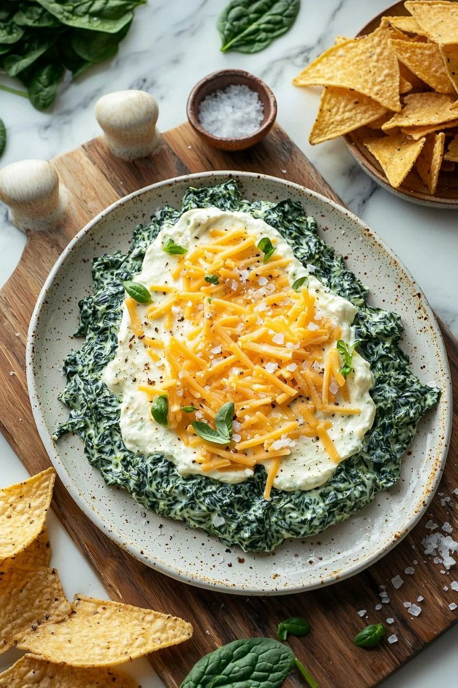 Cheesy Spinach Dip Christmas Tree