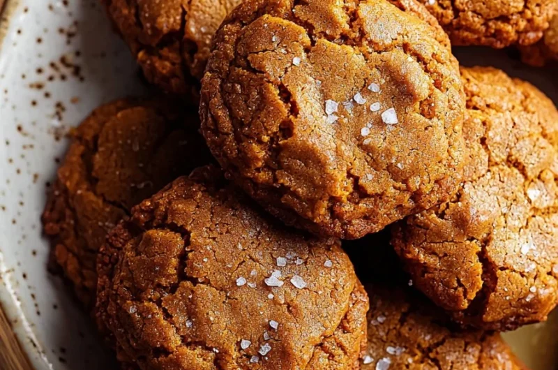 Chewy chai spiced pumpkin cookies topped with warm spices and autumn flavors