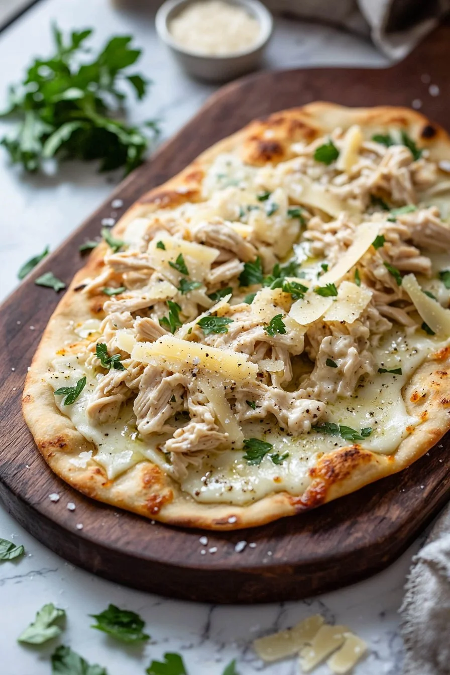 Chicken Alfredo Flatbread