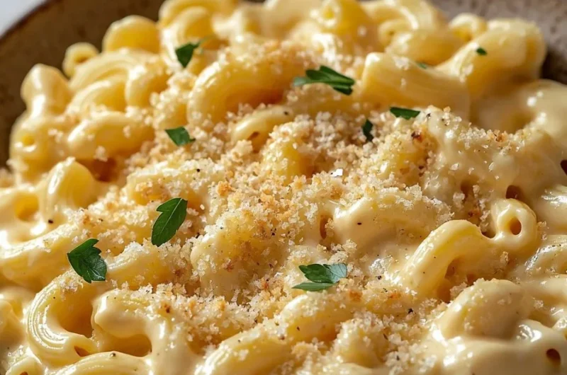 Creamy upgraded mac and cheese with a rich and cheesy flavor