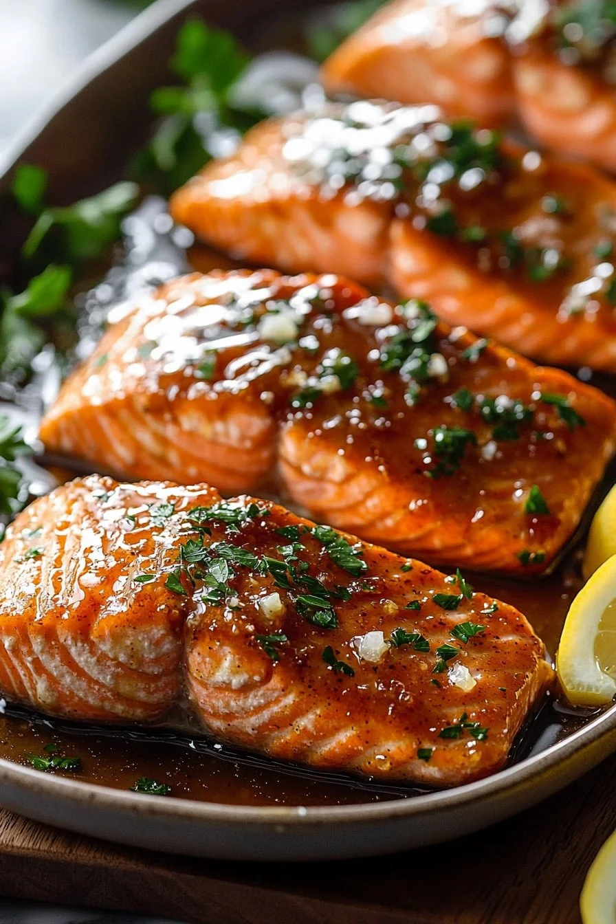 Crispy One-Pan Honey Garlic Butter Salmon