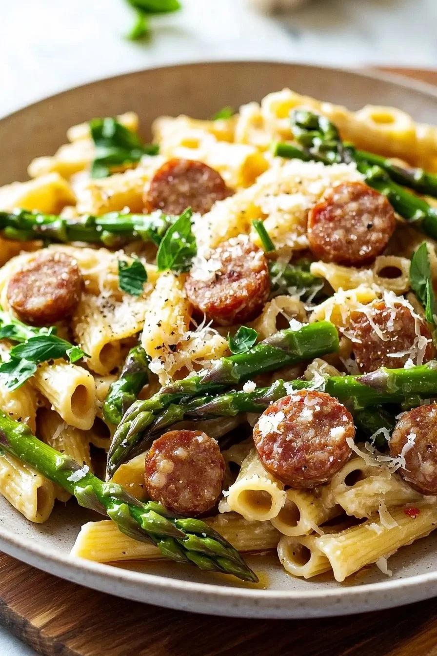 Easy Sausage Asparagus Pasta