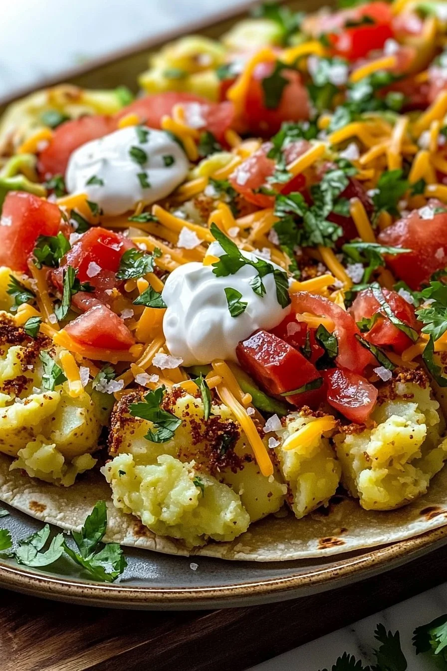 Easy Sheet Pan Smashed Potato Tacos