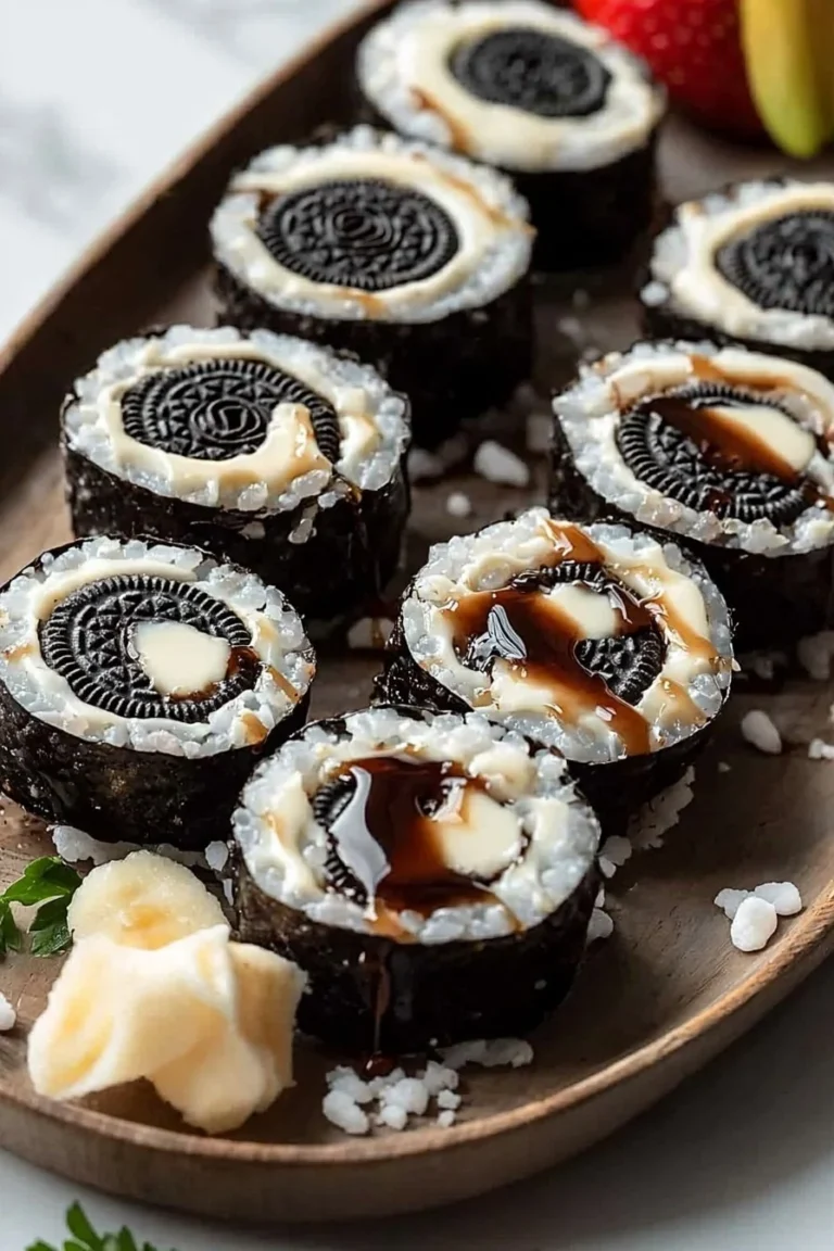 Deliciously crafted Oreo Sushi Rolls with layers of Oreo and sweet fillings