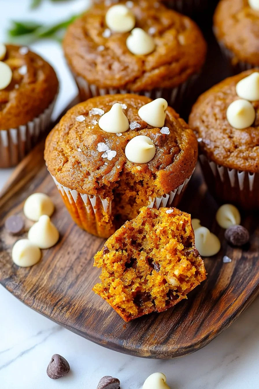 Pumpkin White Chocolate Chip Muffins