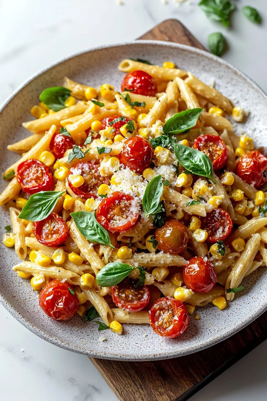 Roasted Corn and Tomato Pasta