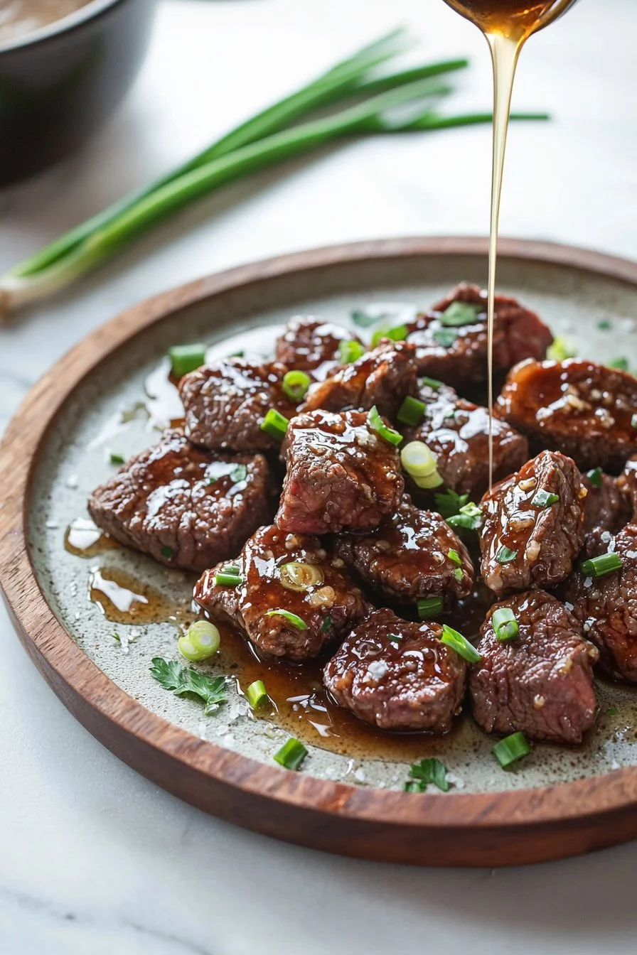 Slow Cooker Honey Garlic Steak Bites