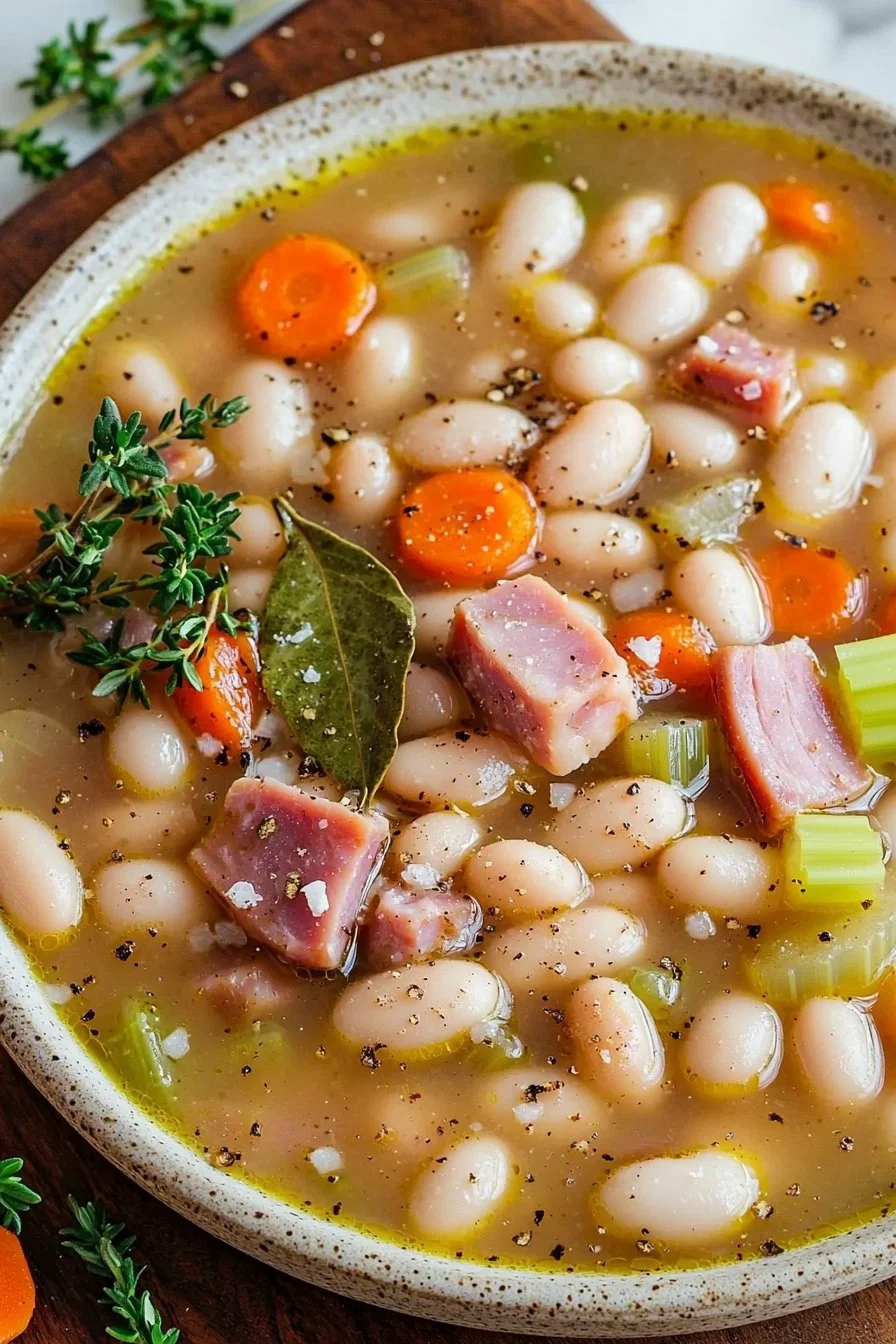 Slow Cooker White Bean and Turkey Ham Soup