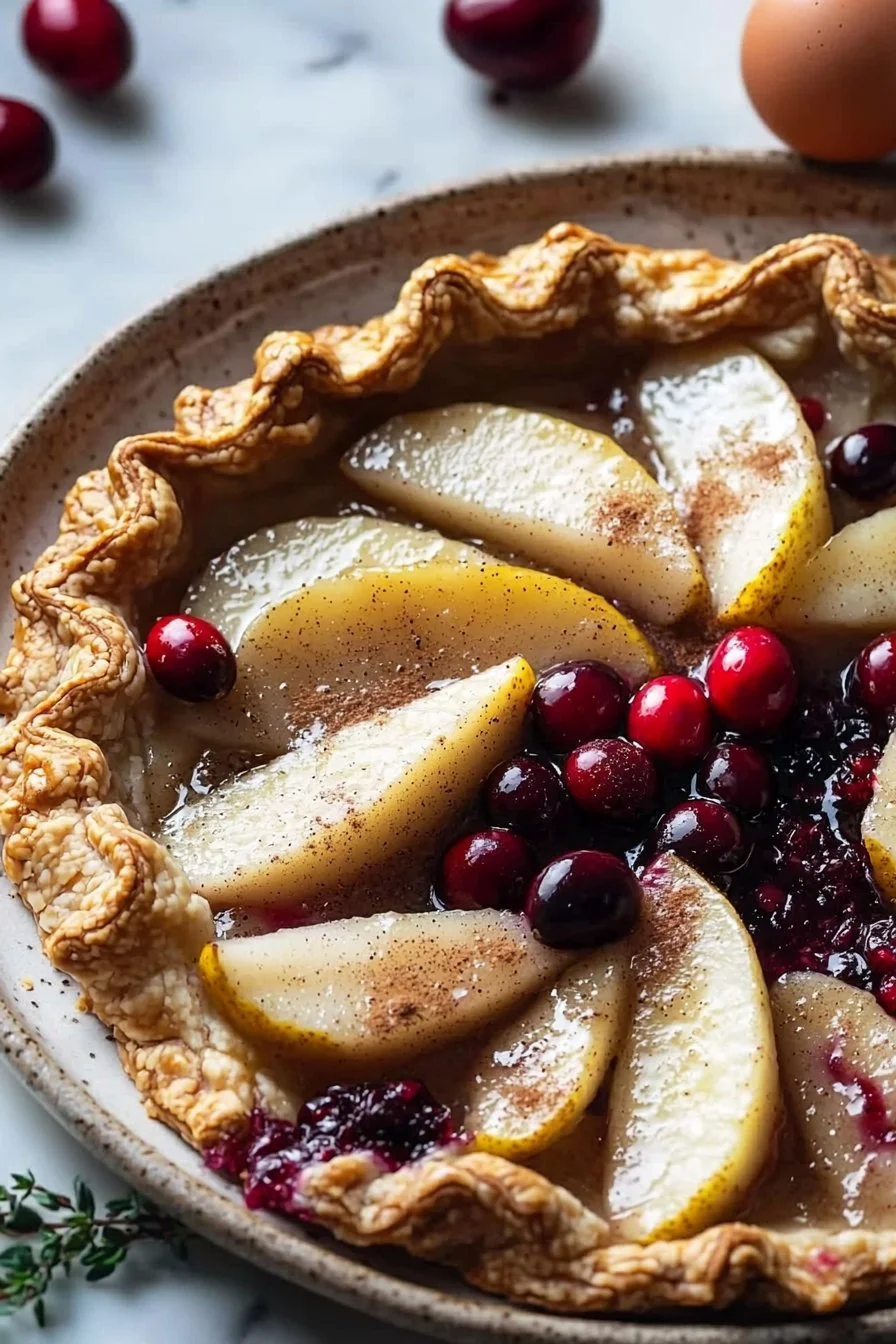 Spiced Pear and Cranberry Galette