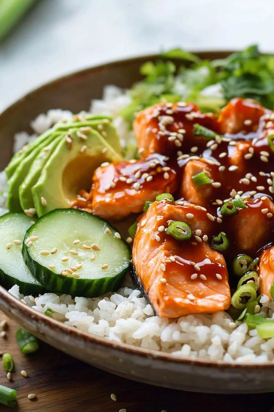 Spicy Salmon Rice Bowls