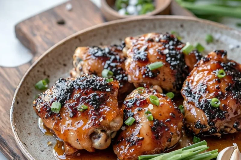 Delicious Sweet and Spicy Chicken dish served with colorful vegetables