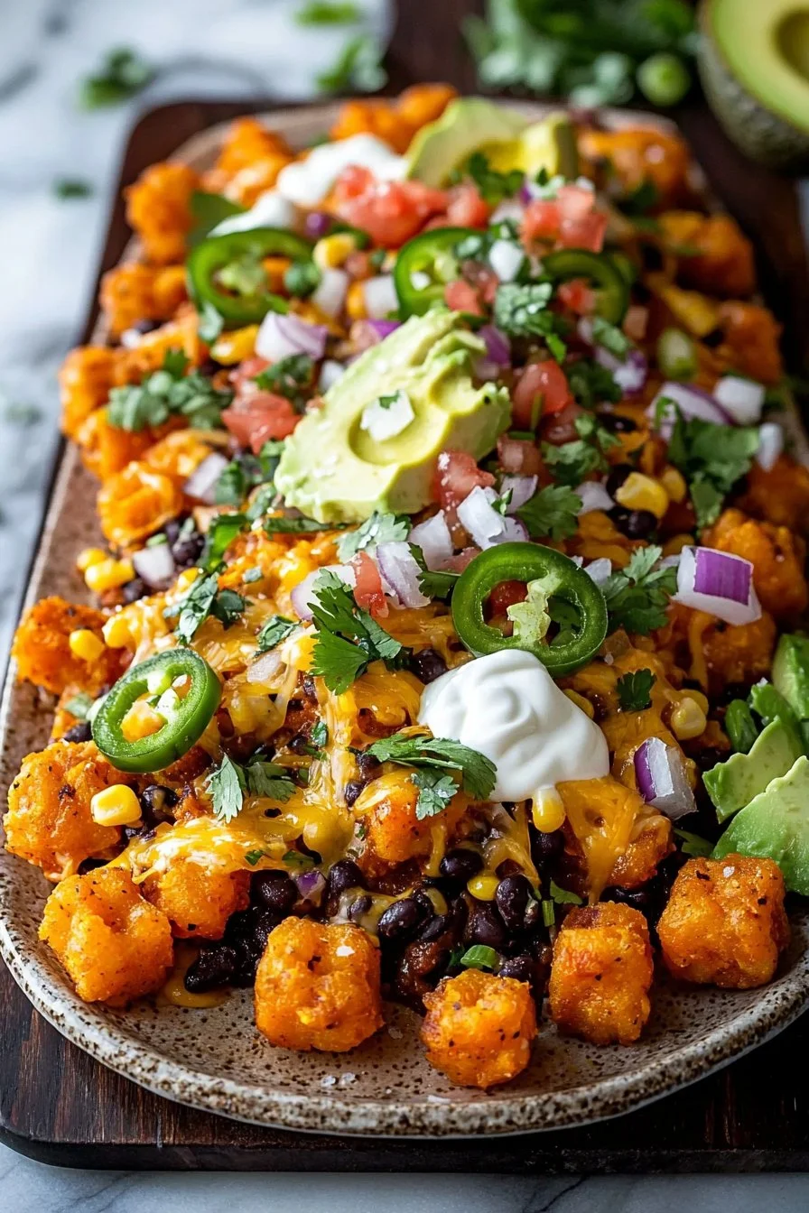 Sweet Potato Tater Tot Nachos (Totchos)