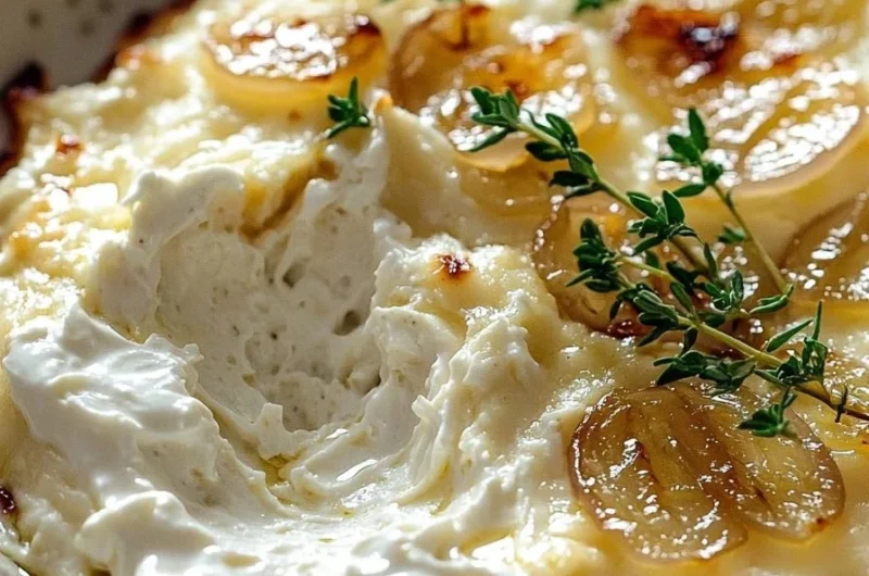 Delicious Vidalia Onion Dip served in a bowl with fresh veggies and chips
