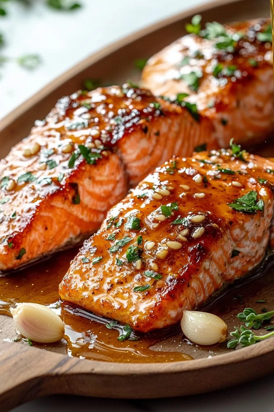 5-Ingredient Honey Garlic Glazed Salmon