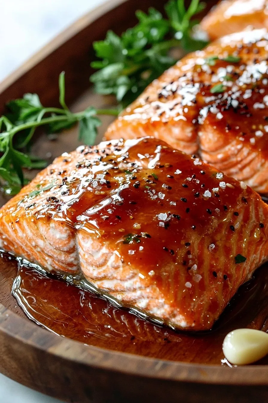 5-Ingredient Honey Garlic Glazed Salmon