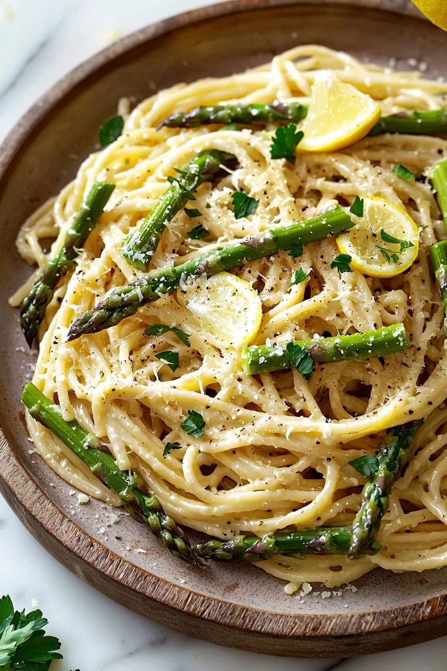 Asparagus Pasta with Lemon & Garlic