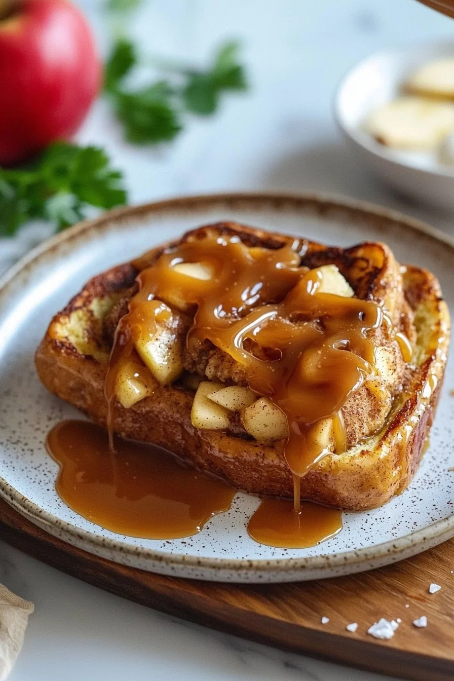 Caramel Apple Stuffed French Toast
