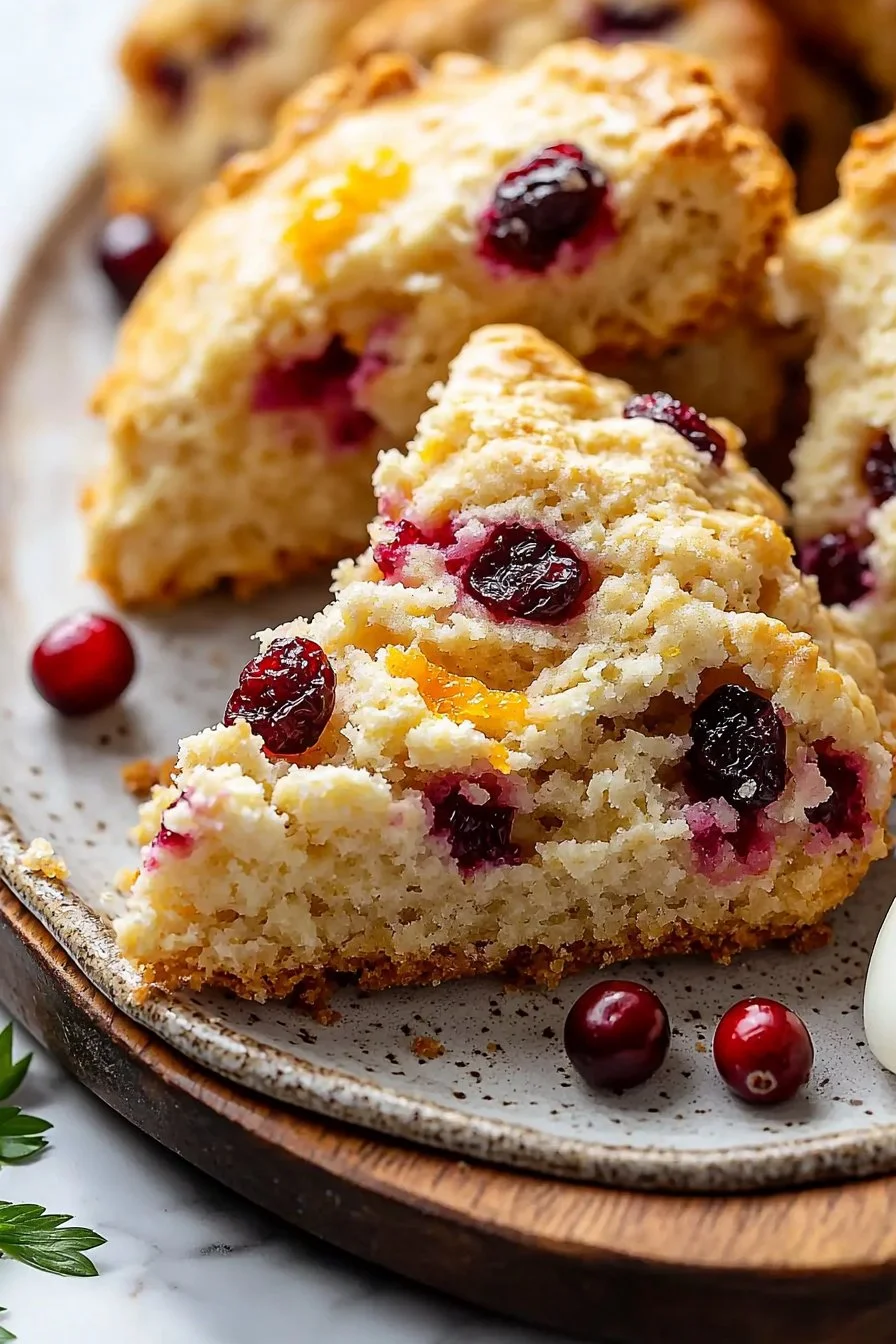 Easy Cranberry Orange Scones