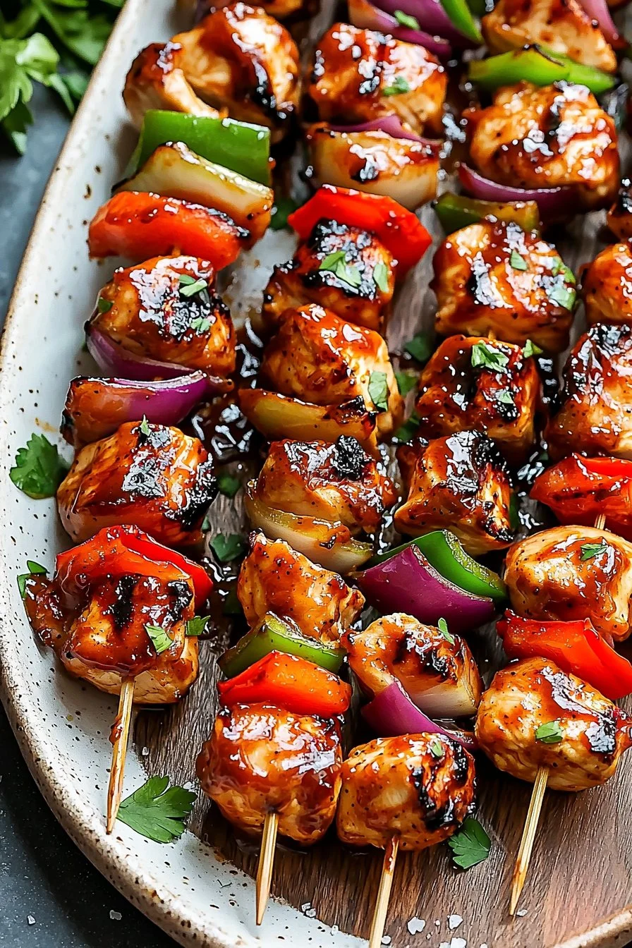 Honey BBQ Chicken Skewers