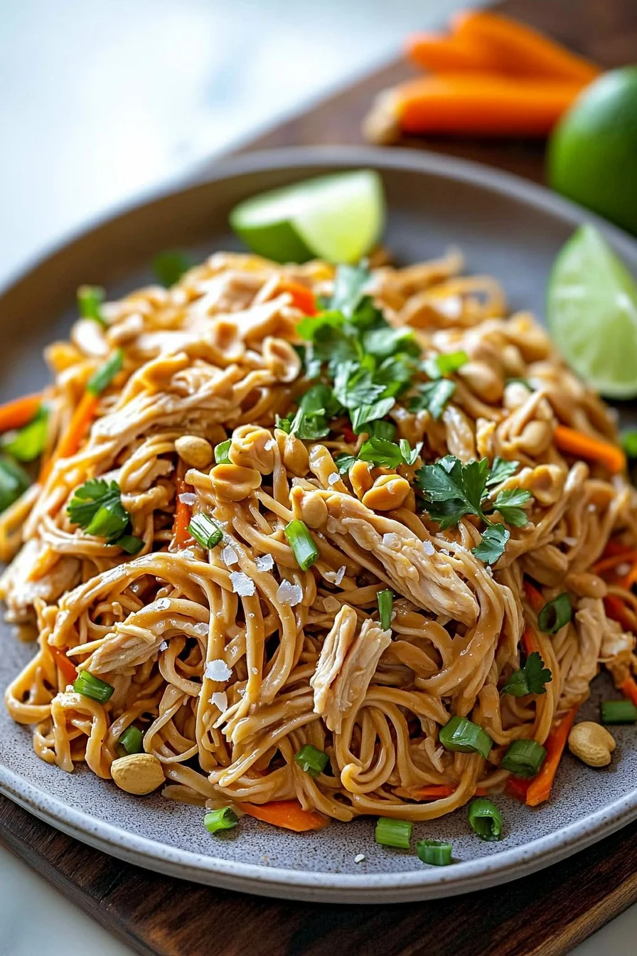 Peanut Noodles with Rotisserie Chicken