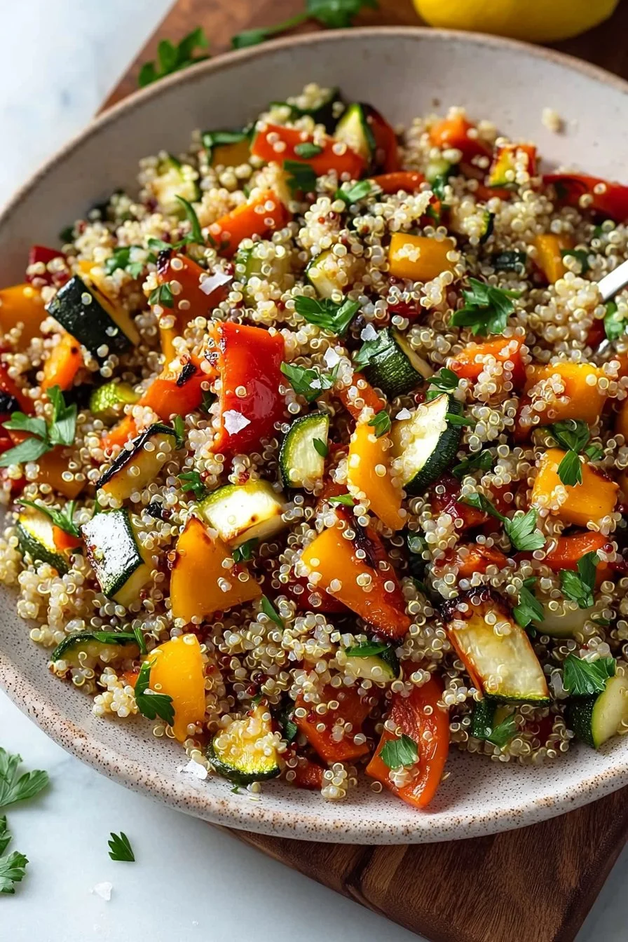 Quick Quinoa Salad with Roasted Vegetables