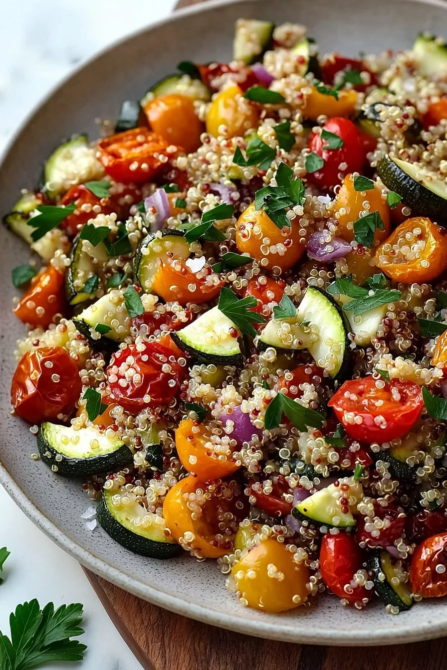Quick Quinoa Salad with Roasted Vegetables
