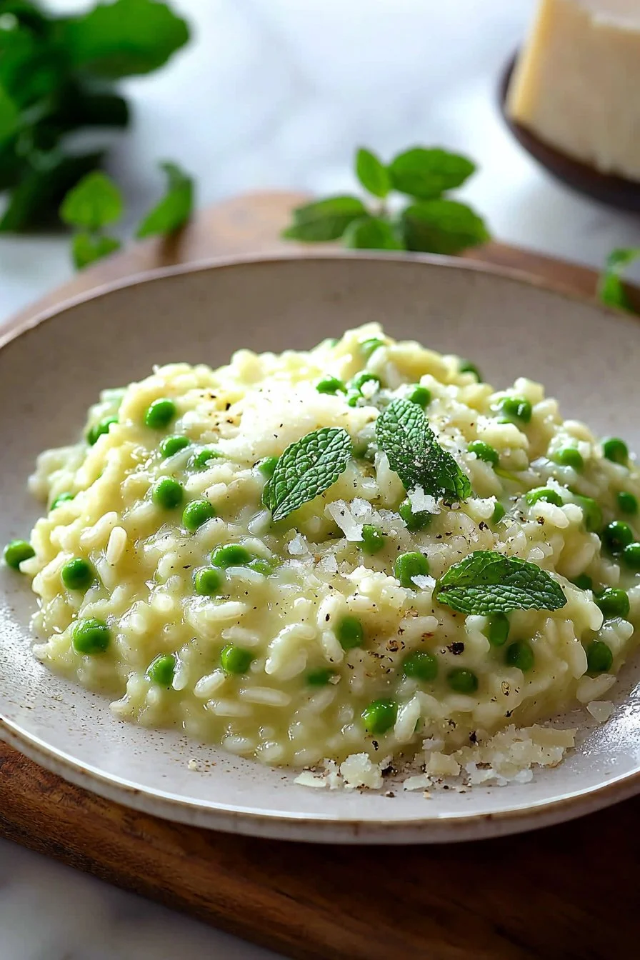 Creamy Pea and Mint Risotto